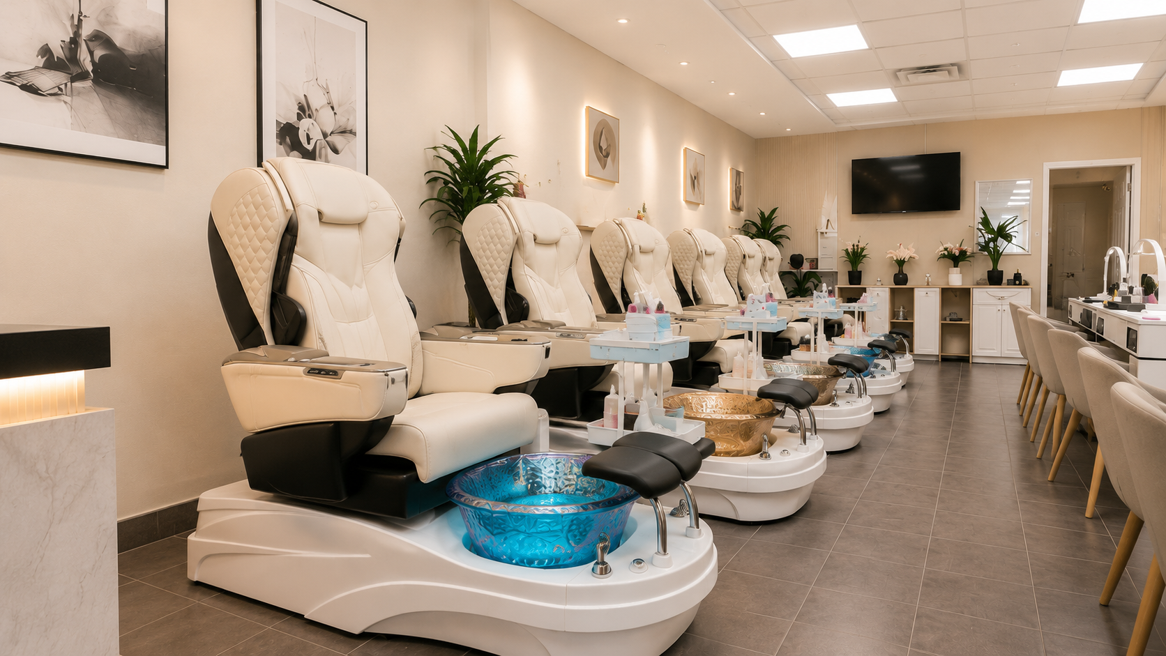 Relaxing spa pedicure experience