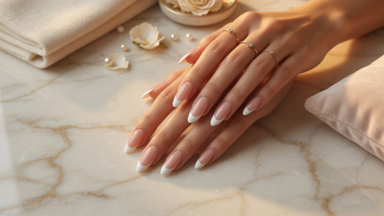 Classic French manicure artistry